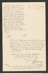 k.k. naturhistorisches Hofmuseum, Intendanzakten 1885-1896 (Hauer), Aktenzahl Z.63/1892, Seite 1